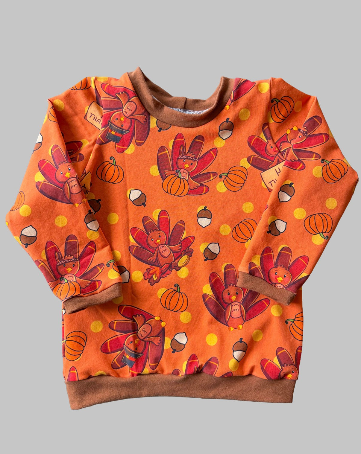 Happy Thanksgiving Turkeys  Longsleeve Shirt 2/3t