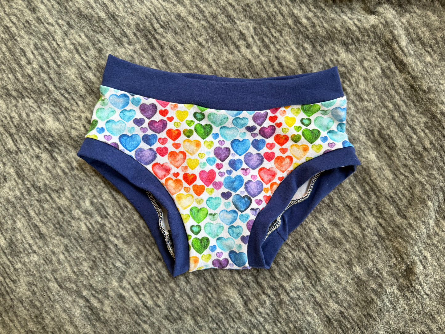 Rainbow Hearts size 9 underwear