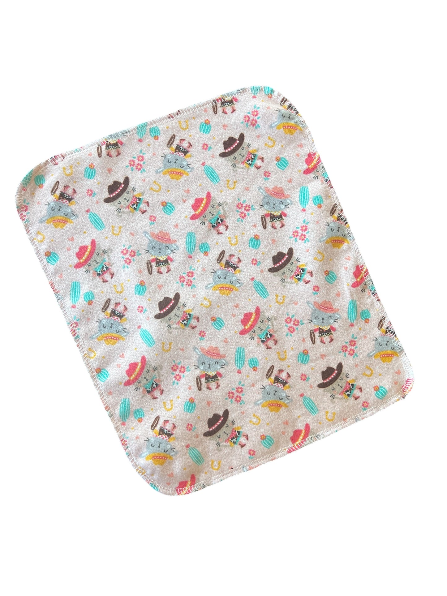 Cowboy Cowgirl Western 1ply flannel reusable paper towels