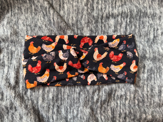 Chickens Adult Headband (bamboo)