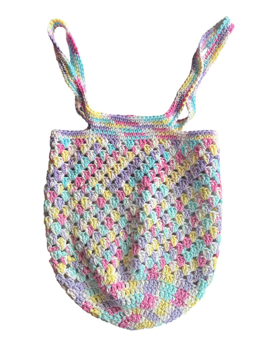 Spring Lavender Crochet Market Bag Large