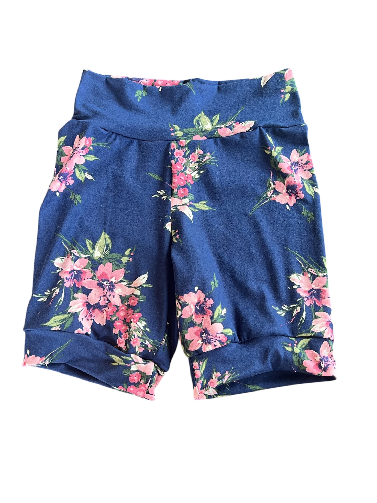 Floral shorts 6-9yr grow with me (longer length)