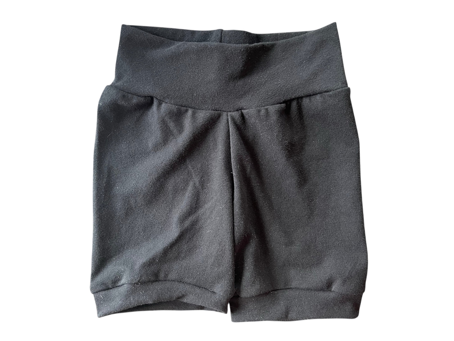 Solid Black 3-12m grow with me shorts