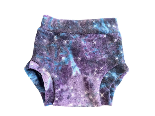 Large Purple Galaxy Fleece Diaper Cover