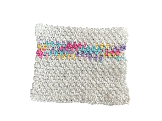 XL Spring Stripe Cotton Washcloth