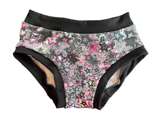 Pink Black Stars 10Y kids Underwear