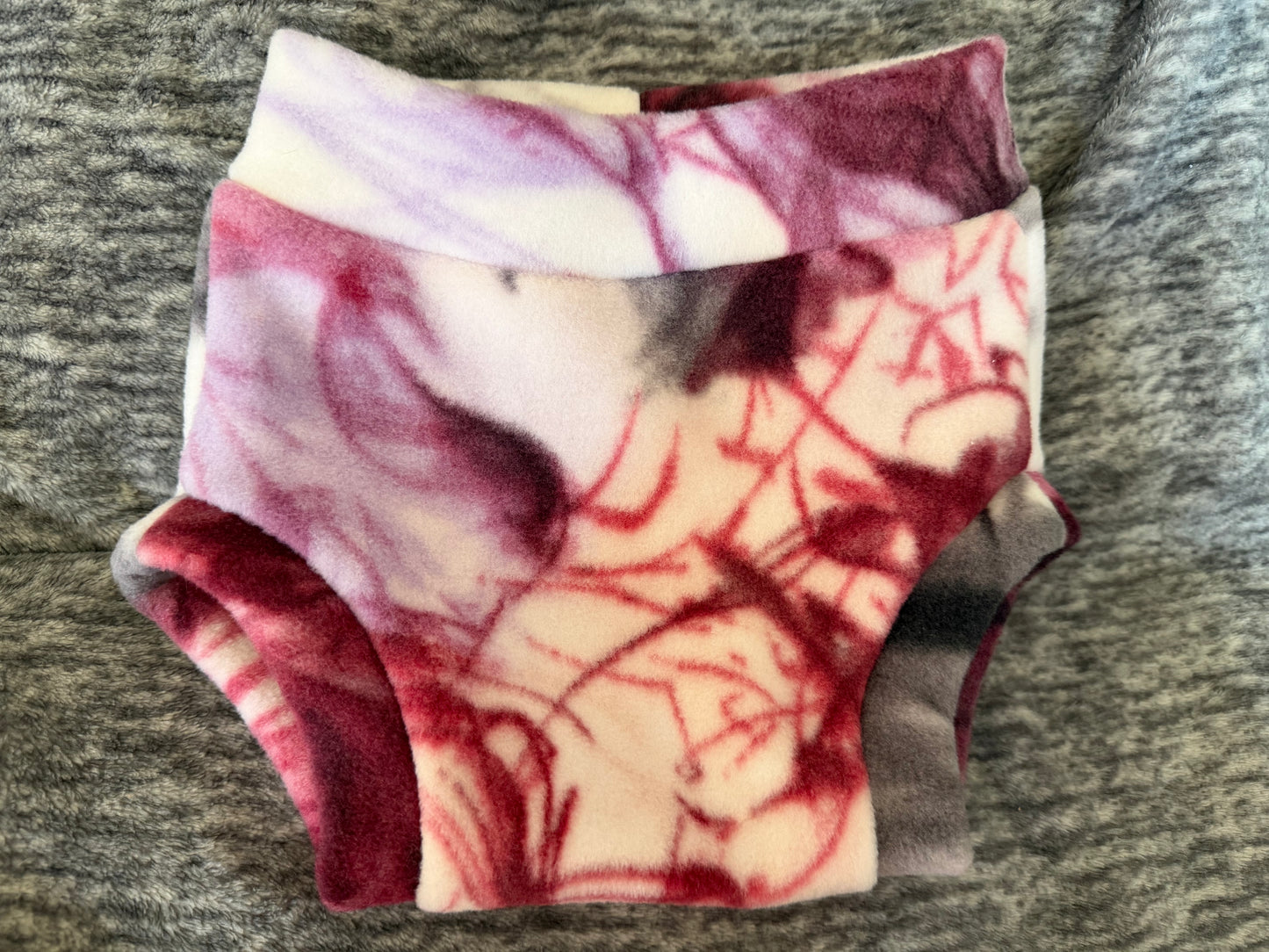 Large Pink Purple “smoke”  Fleece Diaper Cover (Copy)
