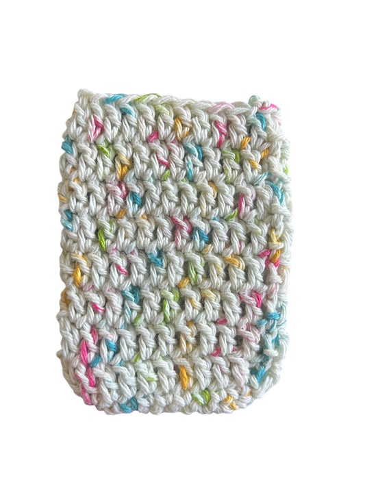 Summer confetti Cotton Crochet Soap Saver