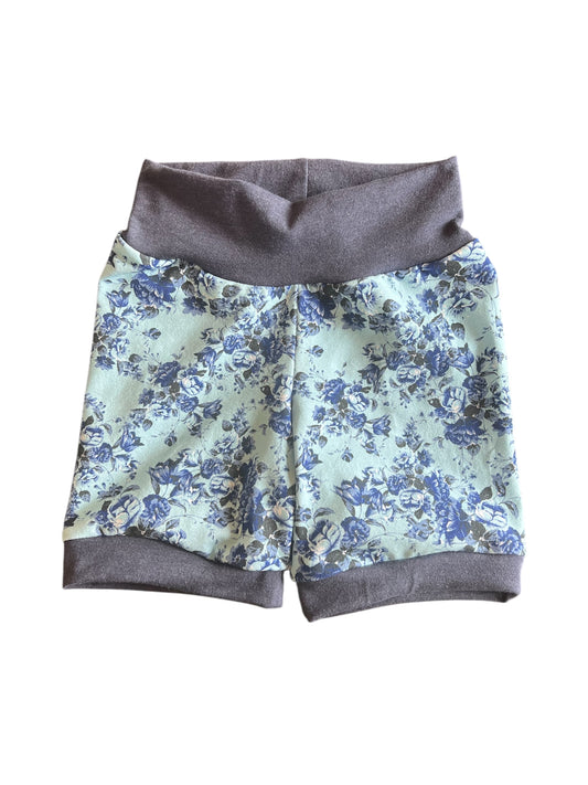 Floral 12m-3t grow with me shorty shorts (longer length)