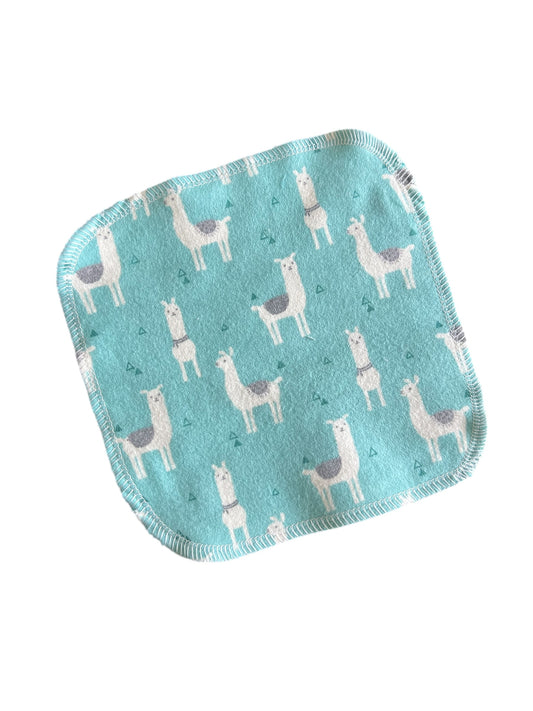 Llama 2ply flannel cloth wipes