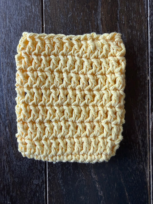 Daffodil Yellow Cotton Crochet Soap Saver