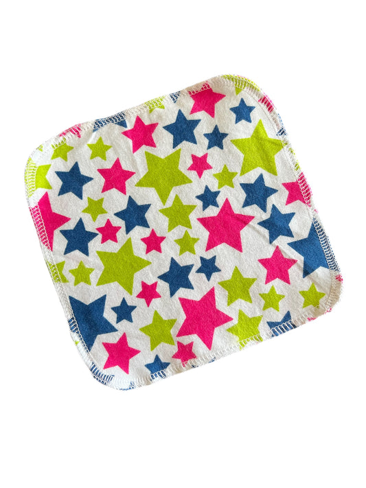 Bright Stars 2ply flannel cloth wipes