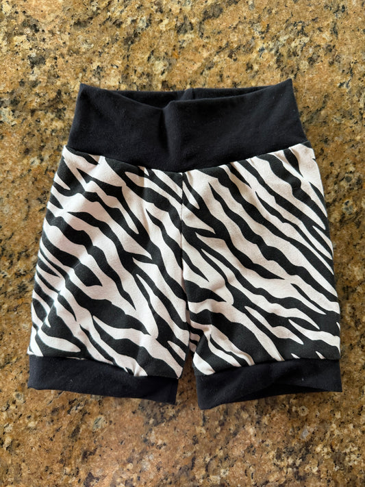 Zebra 12m-3t Shortie shorts (longer length)