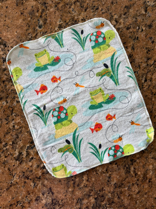 Pond Friends 1ply flannel reusable paper towel