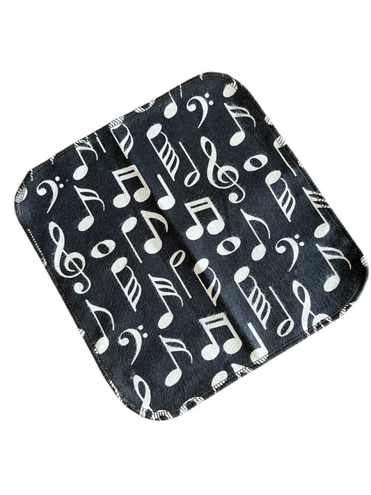 Music Notes 1ply flannel reusable paper towel