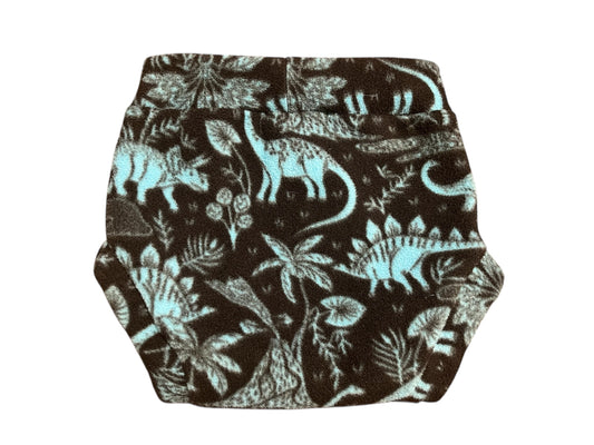 Blue Dinsaurs  XL Fleece Diaper Cover