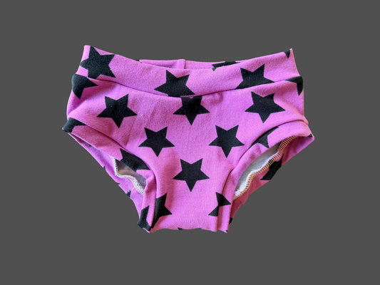 Black stars on Purple 4t kids Underwear