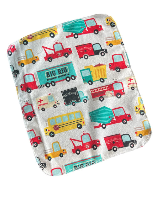 Vehicles 1ply flannel reusable paper towel