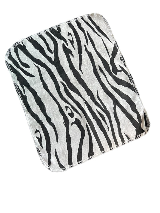 Zebra Stripe 1ply flannel reusable paper towel