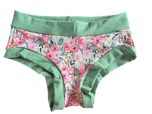 Floral Butterfly Med Women’s Bunzies Underwear Booty Cut