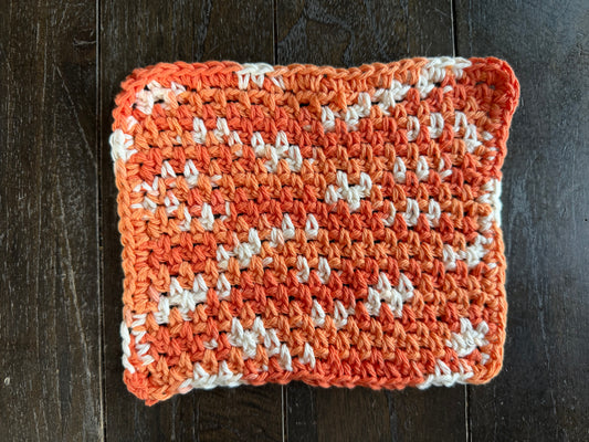 XL Orange Cream Cotton Washcloth