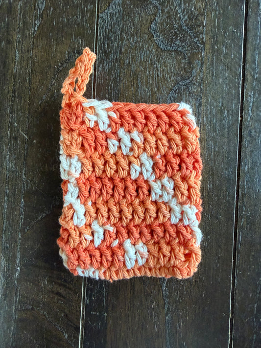 Orange Cream Cotton Crochet Soap Saver