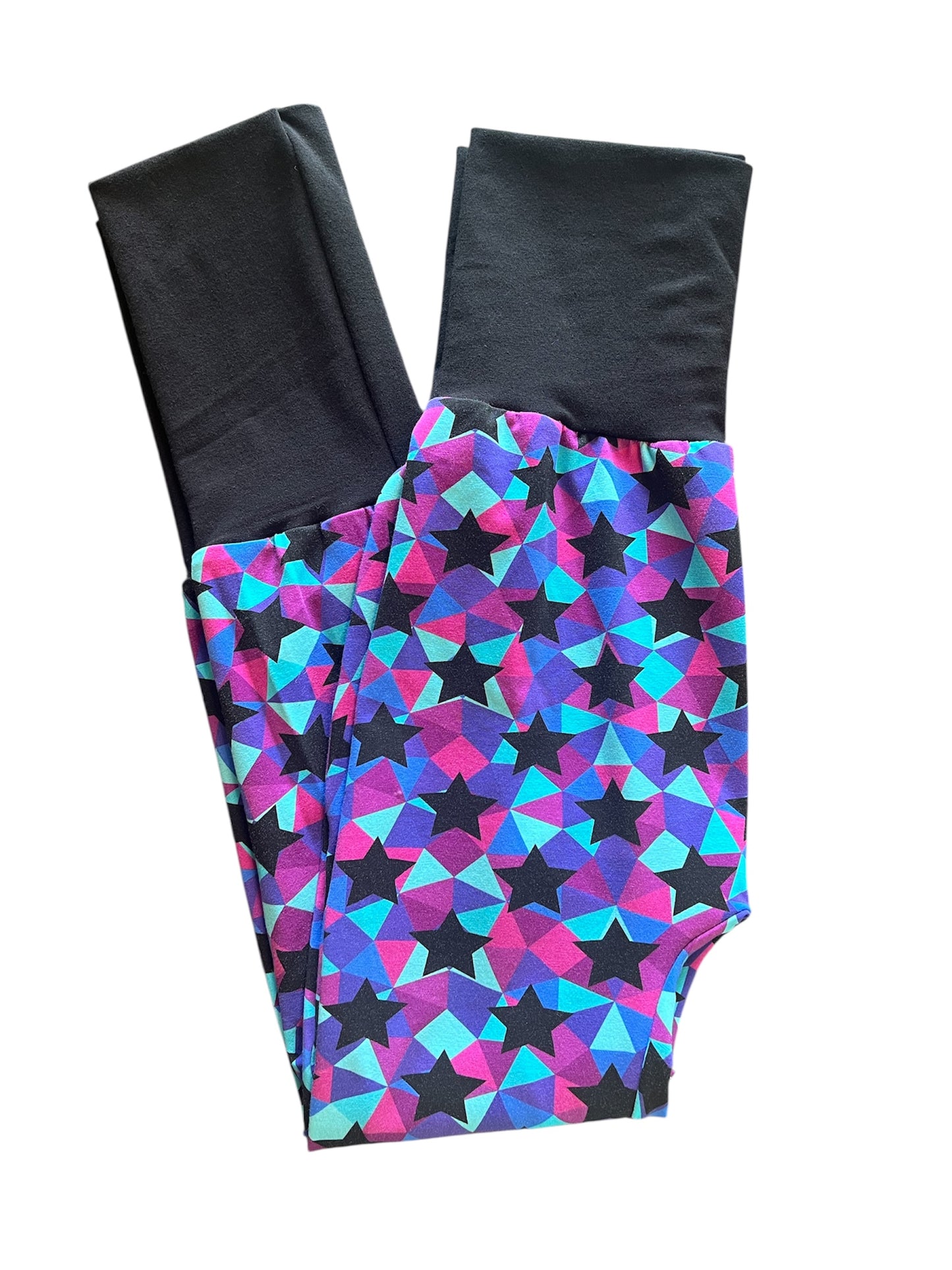 Geo Stars Bunny Bottoms 6-9yr grow with me pants