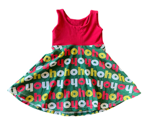 HoHoHo Christmas 12m-3t Grow with me Long Skirt Dress