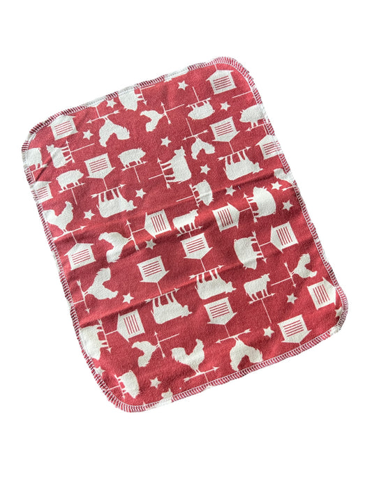 Farm Weathervanes 1ply flannel reusable paper towel