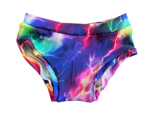 Rainbow Lightning kids size 5 bamboo underwear