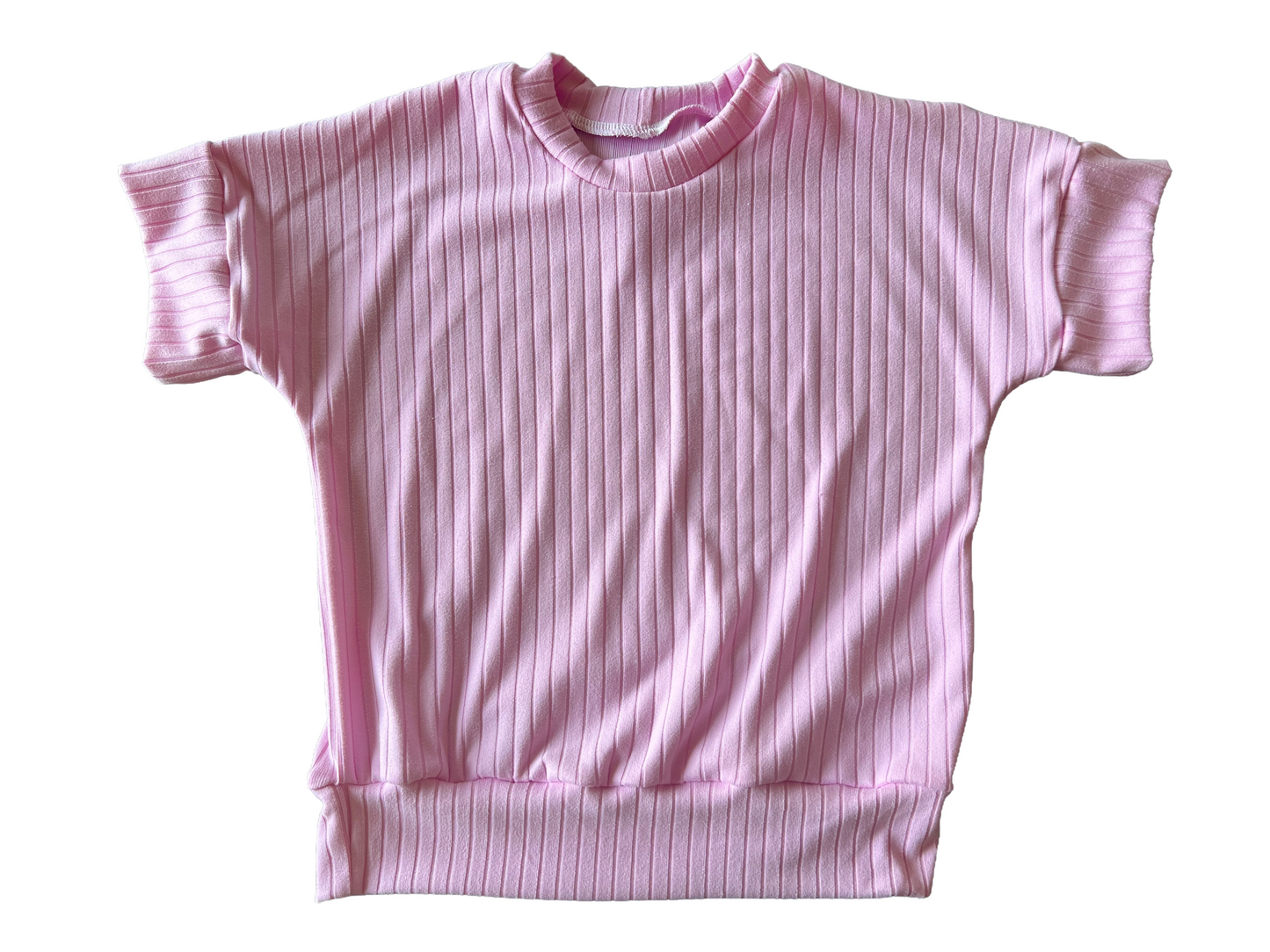 Solid Light Pink Grow with me 12m-3t Dolman shirt