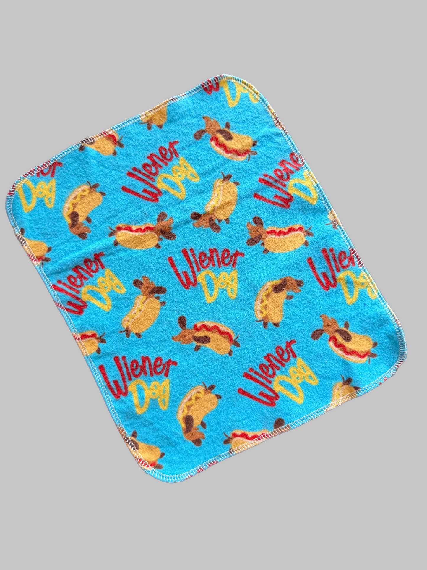 Weiner Dog Hotdog 1ply flannel reusable paper towel