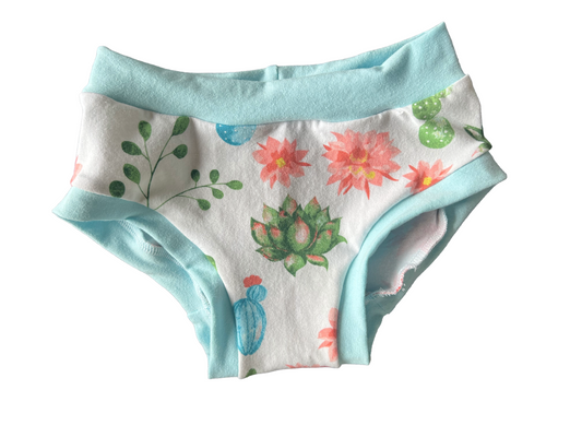 Succulents kids size 7 underwear