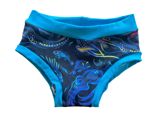 Deep Sea Creatures kids size 7 underwear