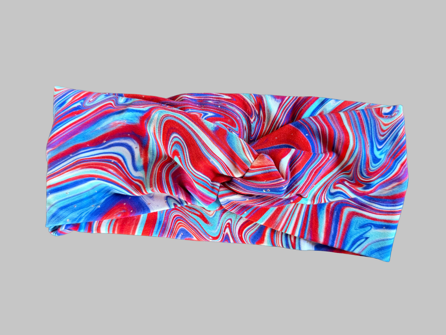 Patriotic Melted Crayon Adult Headband