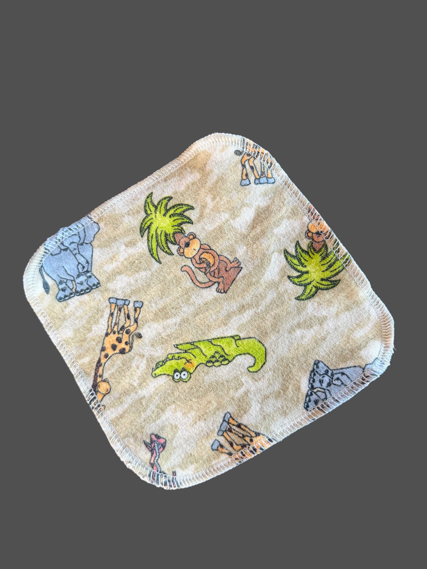At the Zoo 2ply flannel cloth wipes