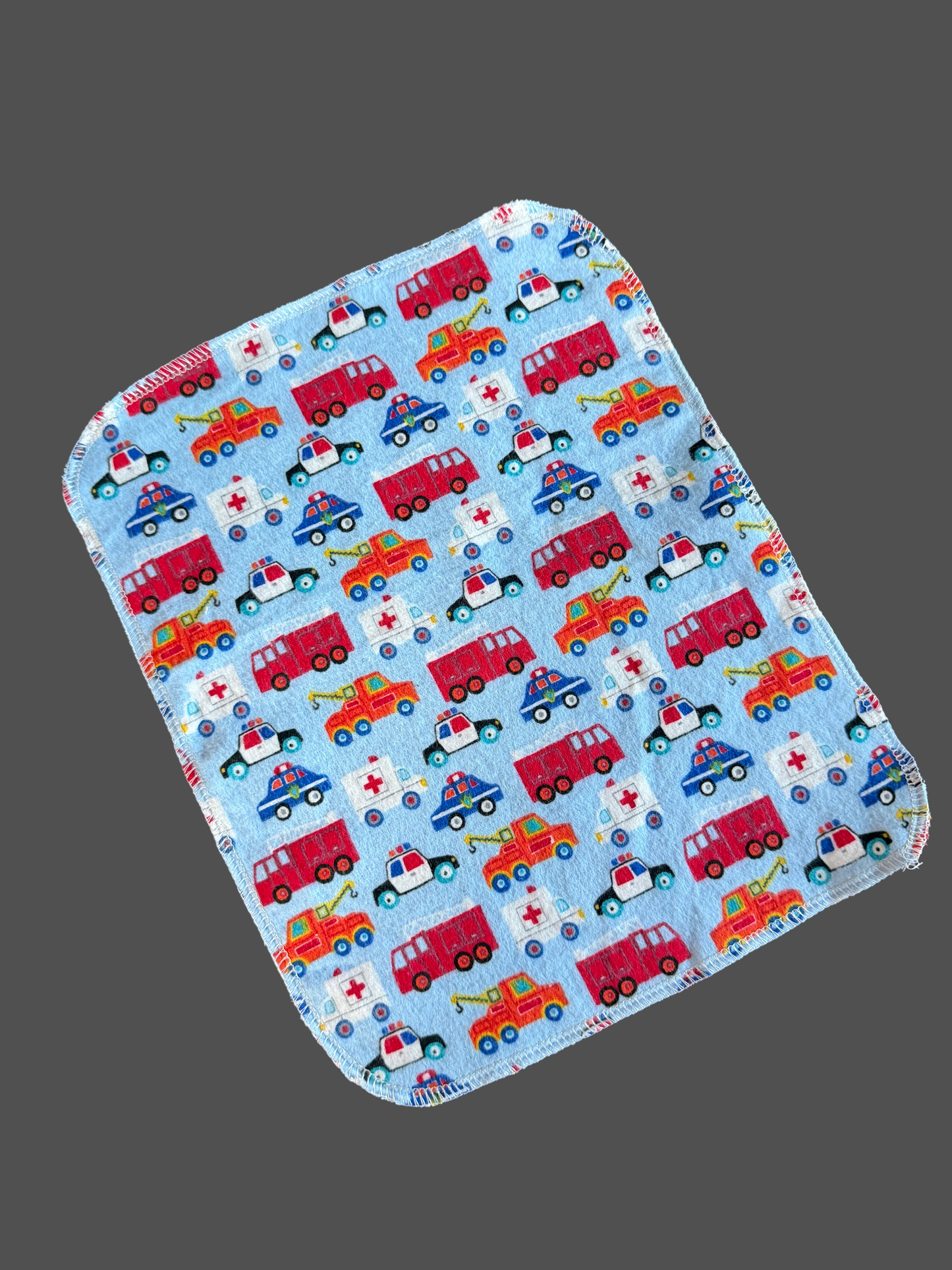 Rescue Vehicles 1ply flannel reusable paper towel