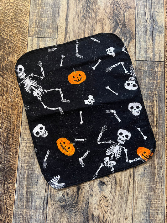 Halloween Skeletons 1ply flannel reuseable paper towels