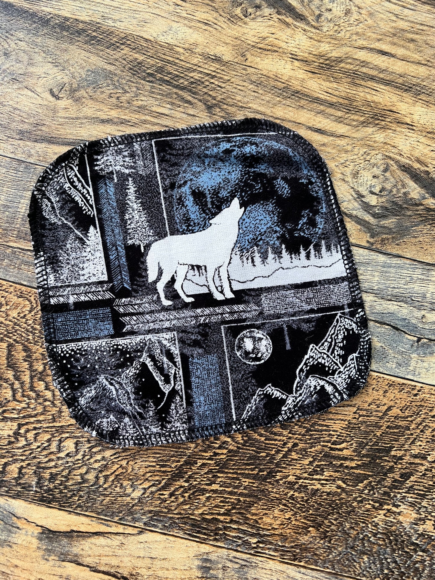 Night Wilderness  1ply flannel cloth wipes