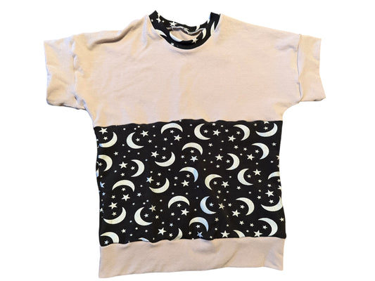 Holographic Moon & Stars 6-9yr grow with me Tshirt
