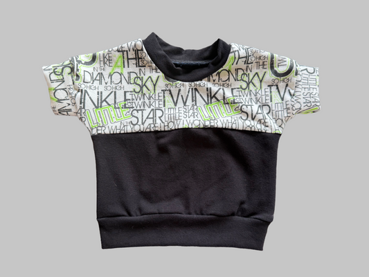 Twinkle Twinkle Grow with me 0-6m Dolman shirt