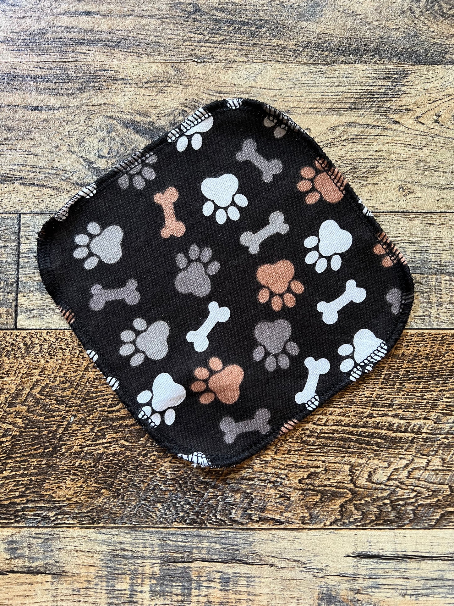 Paws and Bones 1ply flannel cloth wipes