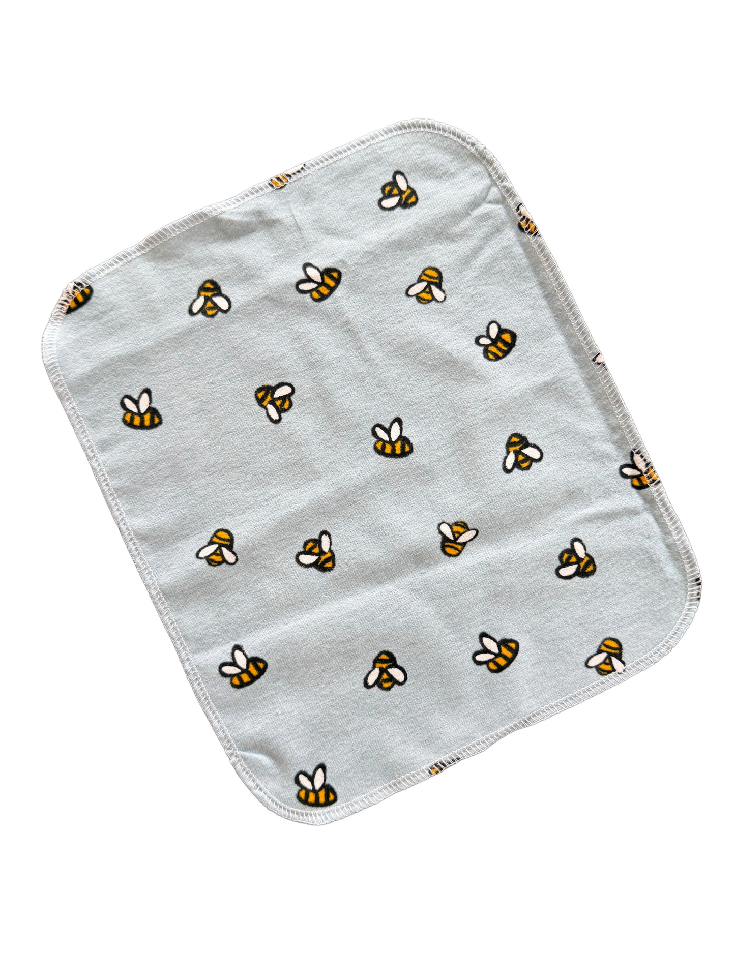 BumbleBees on Denim 1ply flannel paperless towels