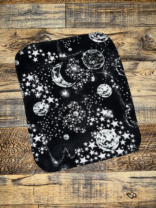Moons & Stars 1ply flannel reusable paper towels