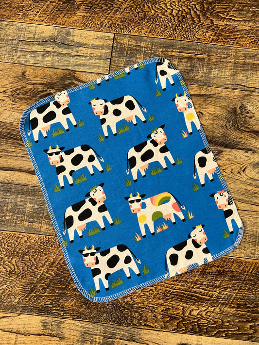Cool Cows 1ply flannel reusable paper towels