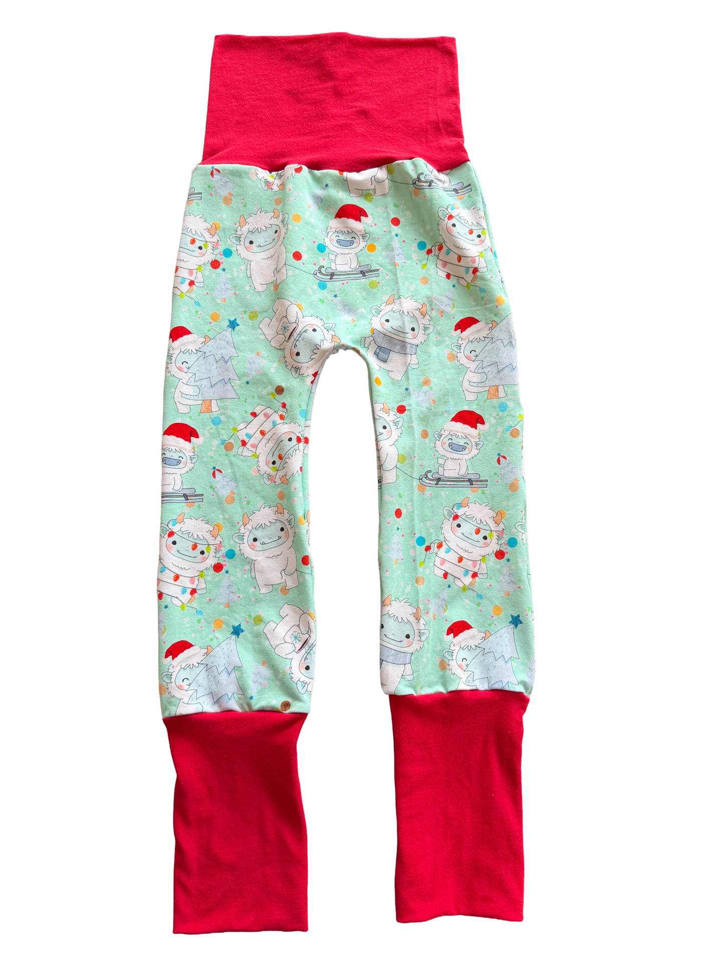 Christmas Yeti 2-6yr Monsterloones Maxaloones grow with me pants