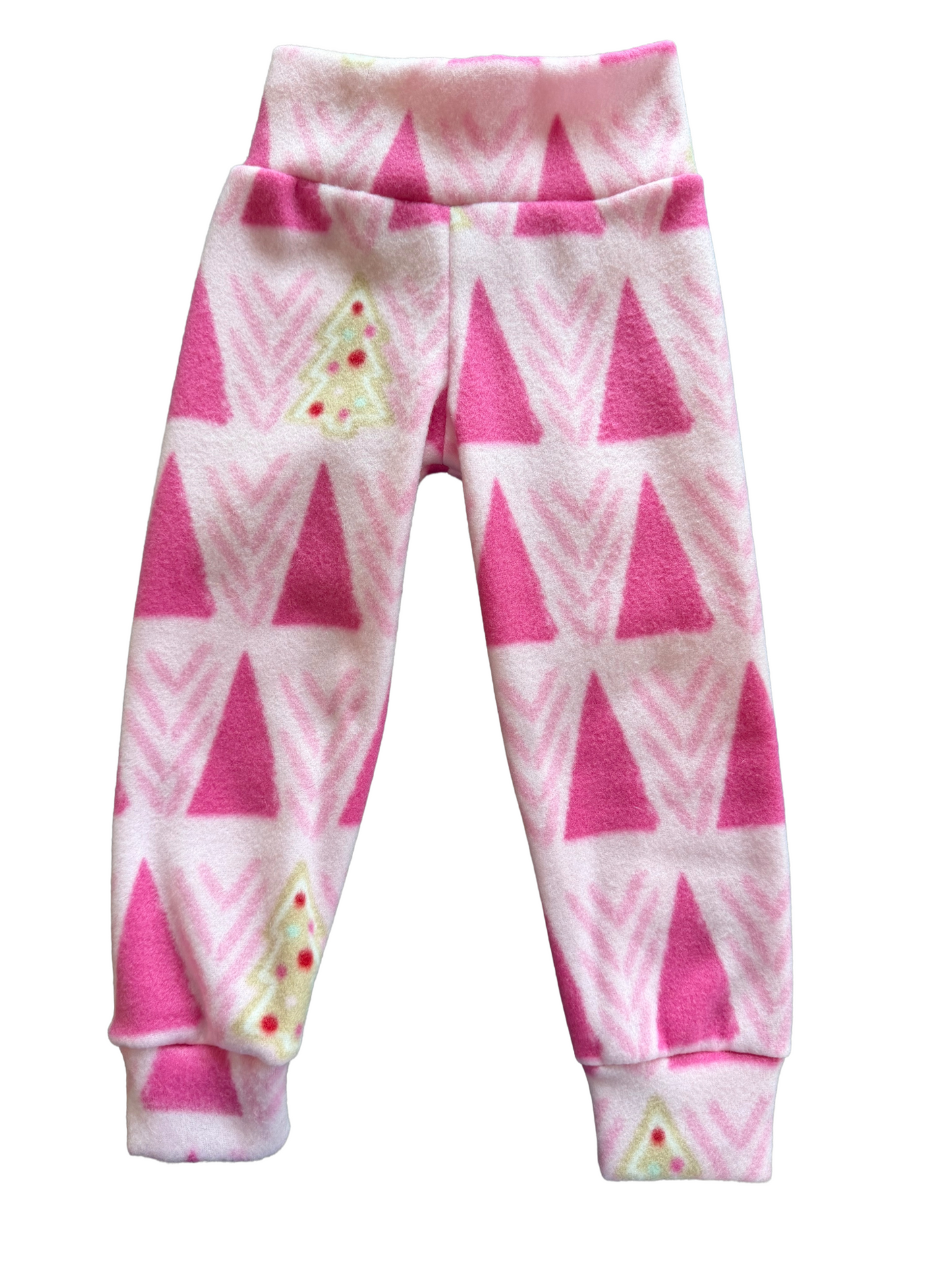 Pink Christmas Trees 2/3t Fleece Joggers