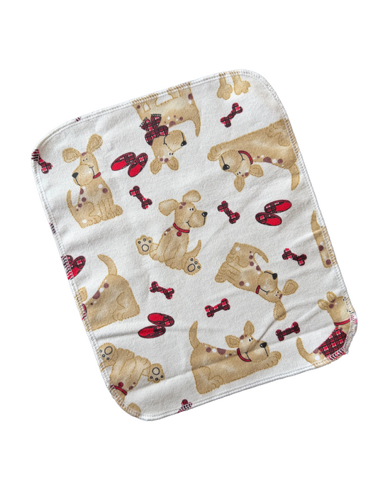 Playful Plaid Pups 1ply flannel paperless towels