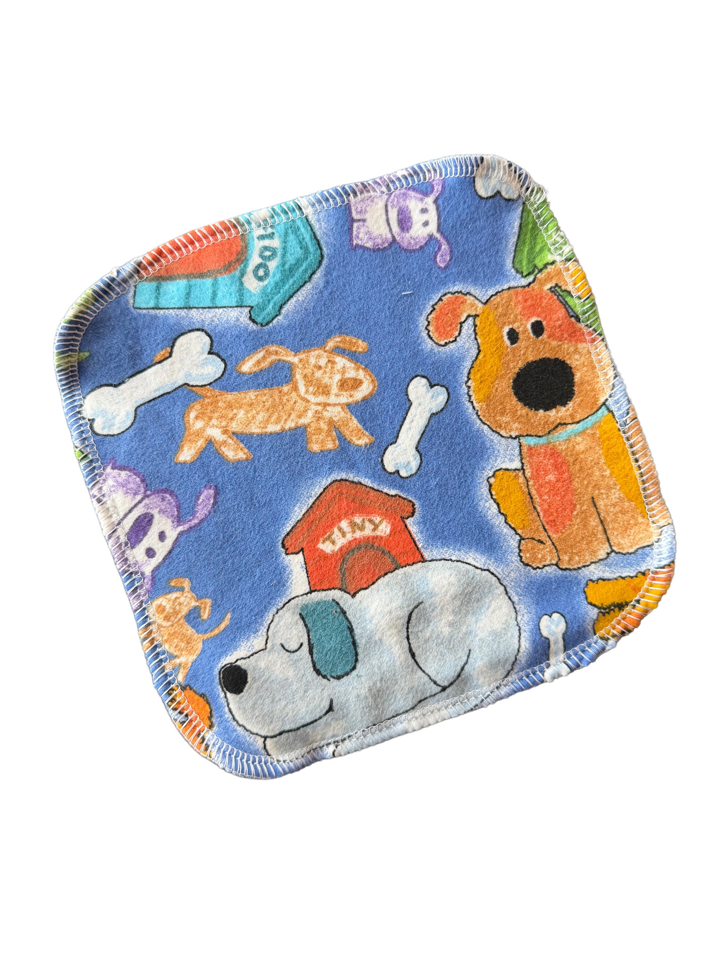 Cute Cartoon Dogs 2ply flannel cloth wipes