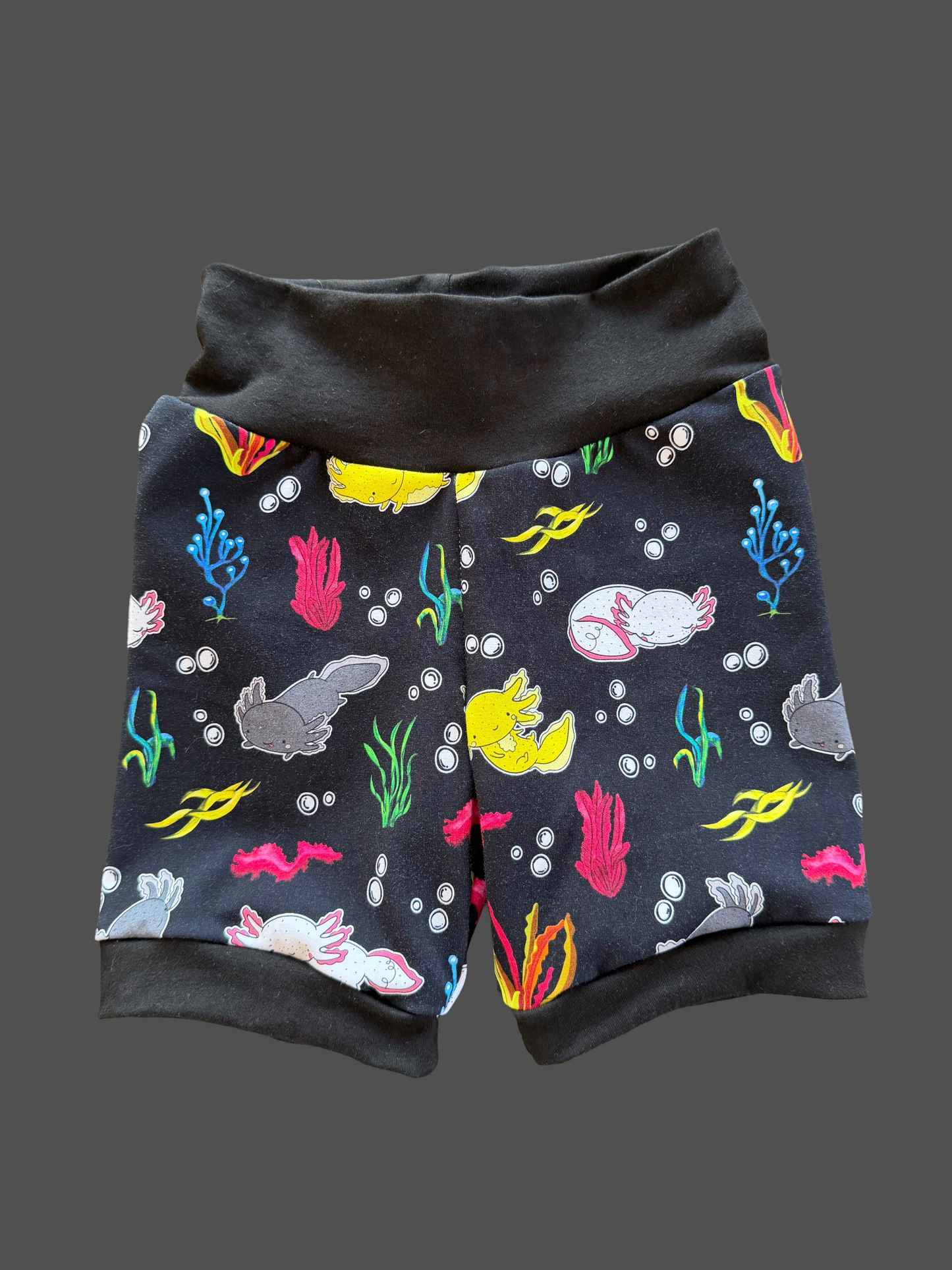 Axolotl 3-6yr  Shortie shorts (longer length)